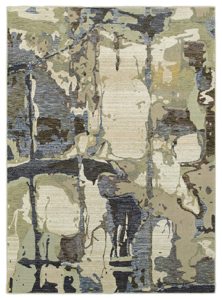 Elements Abstract Dreams Blue/Gray Area Rug, 1'10"x3'2"