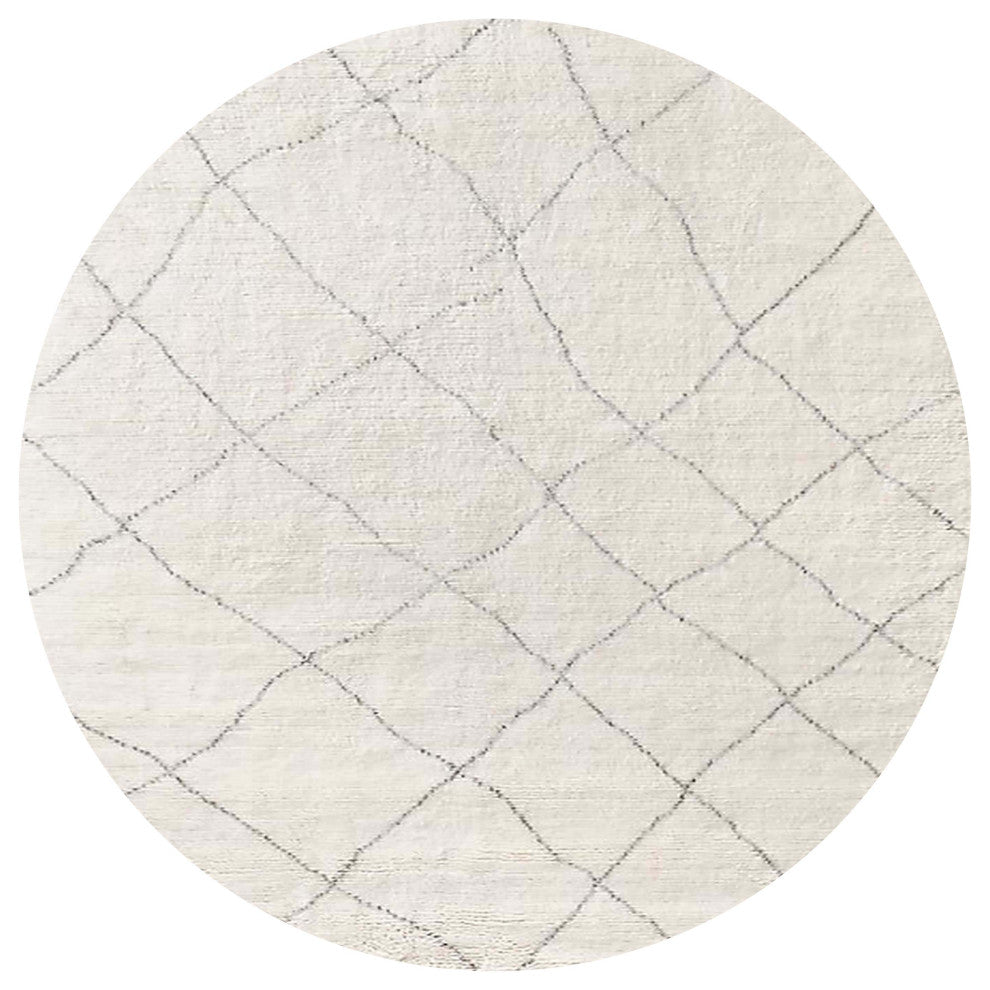 Ahgly Company Indoor Round Mid-Century Modern Area Rugs, 7' Round