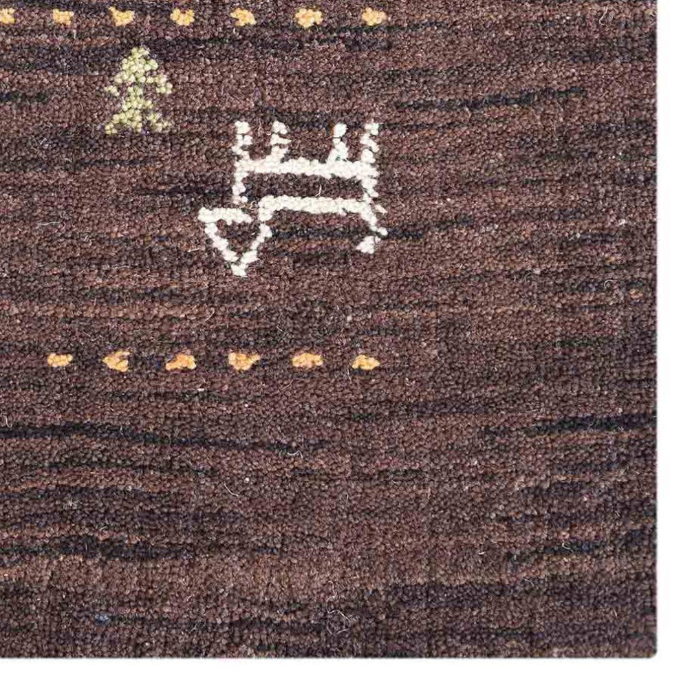 HAND KNOTTED LOOM WOOL ECO-FRIENDLY AREA RUGS - Rectangle, Brown, Contemporary