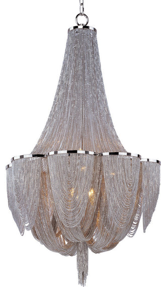 Maxim Chantilly 10-Light Chandelier Polished Nickel - 21465NKPN