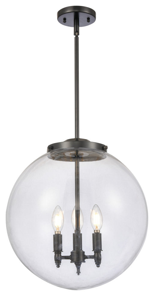 INNOVATIONS 221-3S-BK-G202-16-LED 3-Light Pendant Matte Black