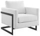 Posse Upholstered Fabric Accent Chair - Black White EEI-4391-BLK-WHI