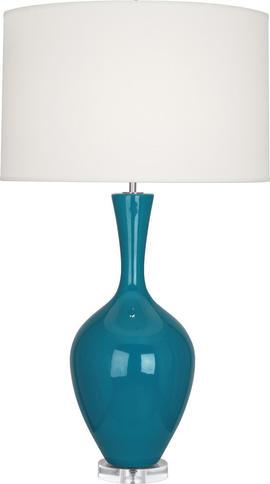 Audrey Table Lamp, Peacock