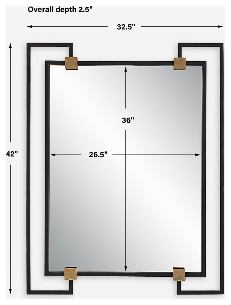 Uttermost Ivey Rectangle Industrial Mirror