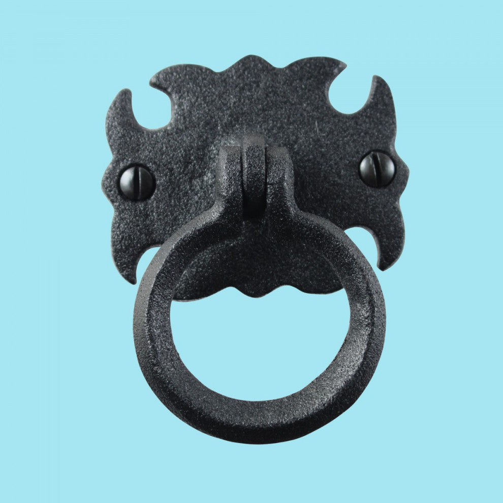 Ring Pull Cabinet Drawer Door Wrought Iron Black 2 3/4" Pack of 12
