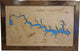 Lake Gaston, North Carolina-Wood Lake Map, Large Framed