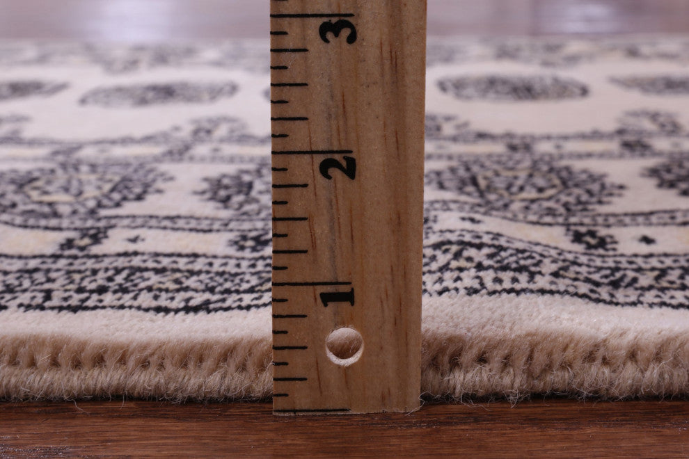 3' 1" X 5' 3" Handmade Silky Bokhara Wool Rug - Q13806