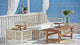 Caroline Exterior Side Table, Glass Top, Dove White