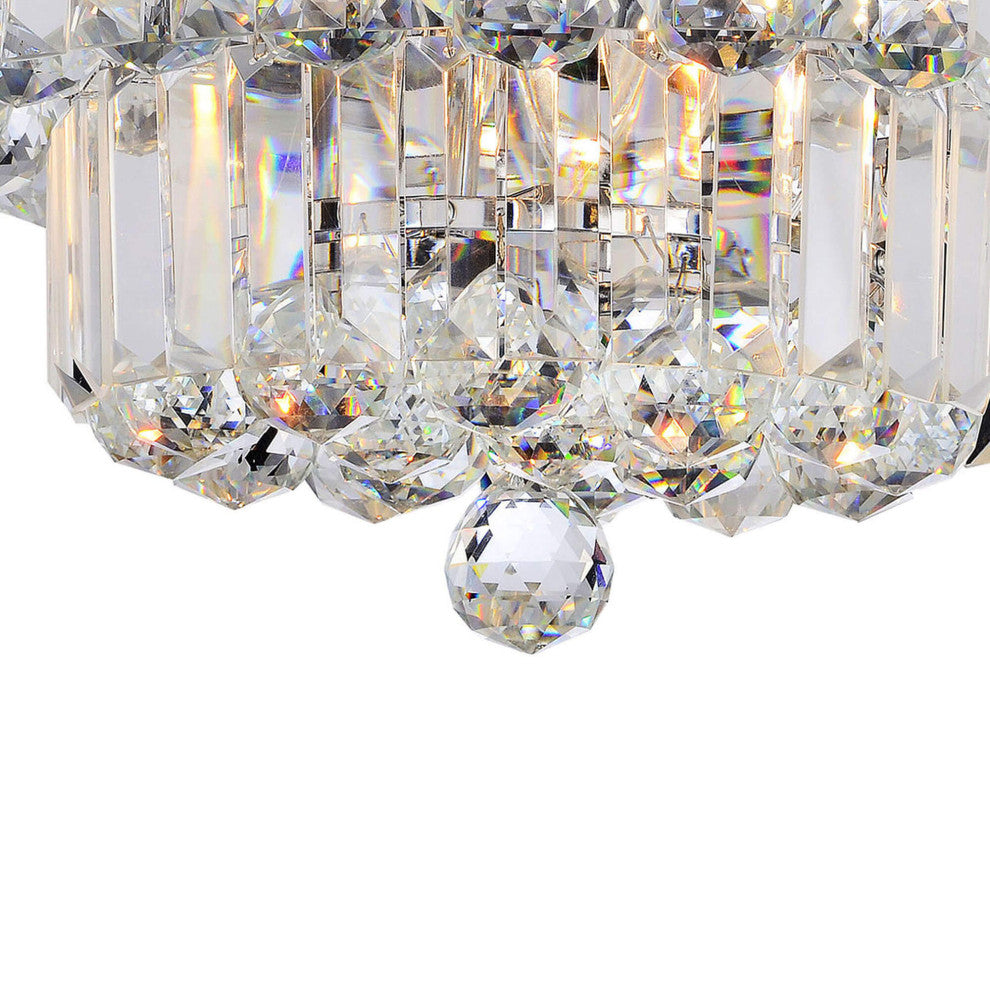 Taylor Chrome Two Tier Crystals Flush Mount