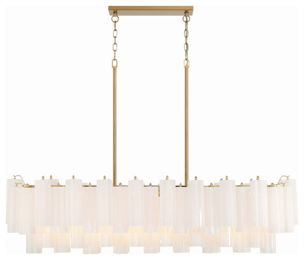 Crystorama Addis 14 Light Aged Brass Chandelier