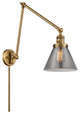 Cone Swing Arm With Switch, Brushed Brass, Plated Smoke, Plated Smoke
