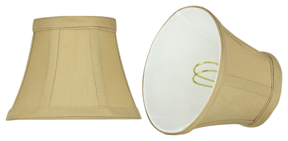 30274-2 Small Bell  Chandelier Clip On Lamp Shade Beige 3"x5"x4"