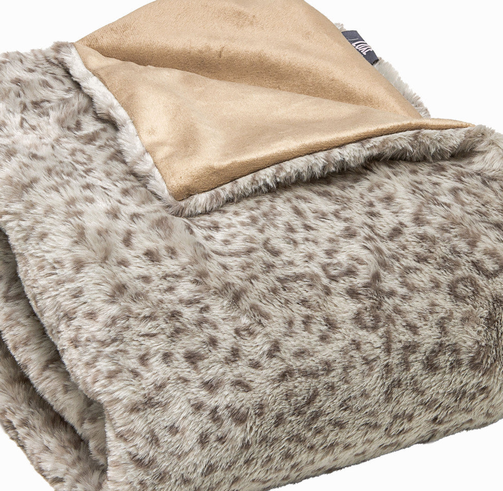 Limited Faux Fur Throw 50"x60", Lynx