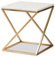 Jacqueline Contemporary End Table, Gold