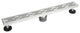 Shower Linear Drain 32" Stripe Pattern Grate, Brushed Finish