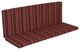 Full Bench Cushion, Red Stripe, 6 Foot