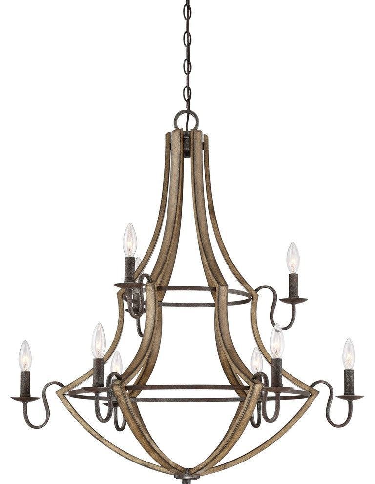 Quoizel Shire Nine Light Chandelier SHR5009RK