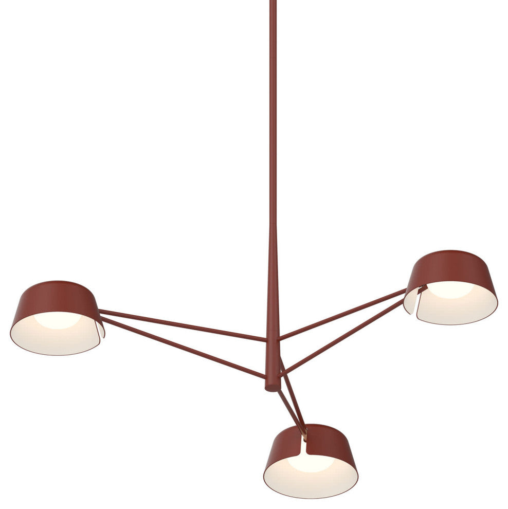 Sonneman 2033.73 Ray 36"W LED Round Chandelier - Oxide Red