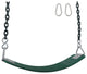 Commercial Polymer Belt Seat with 5.5' Coated Chain, Green