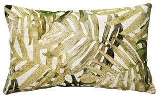 Pattaya Green Palm Throw Pillow 12x20, with Polyfill Insert