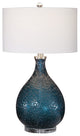 Uttermost Eline Blue Glass Table Lamp