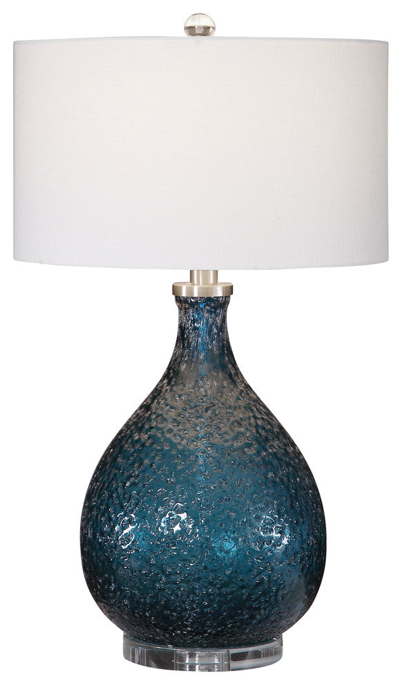 Uttermost Eline Blue Glass Table Lamp