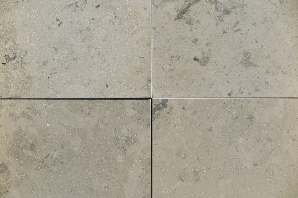 Jura Gray Limestone Tiles, Honed Finish, 4"x4" Sample