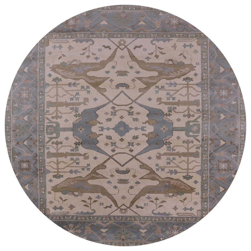 Ahgly Company Indoor Round Mid-Century Modern Area Rugs, 5' Round