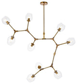 Elegant Lighting 1712G79 Cavoli 9 Light 79"W Abstract Chandelier - Black