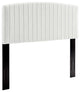 Rebecca Performance Velvet Full / Queen Headboard White