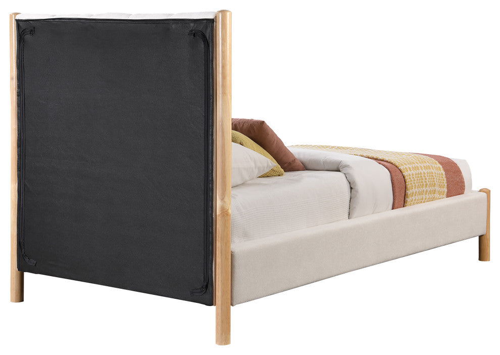 Kona Upholstered Bed, Cream, Twin
