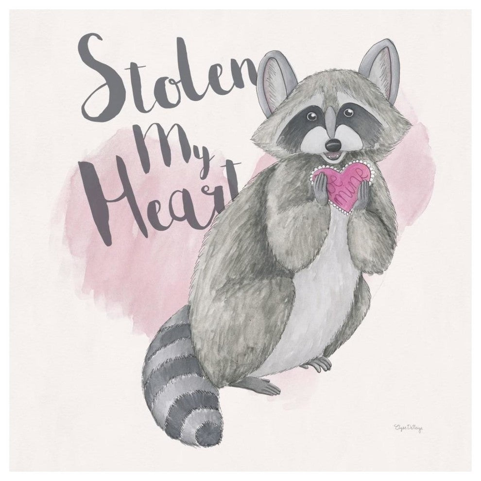 "My Furry Valentine I Sq" Digital Paper Print by Elyse DeNeige, 26"x26"