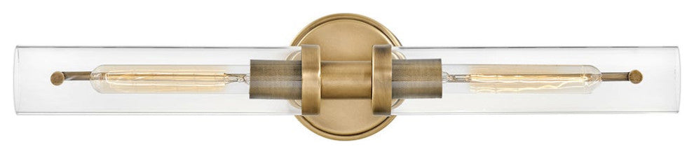 Vaughn Two Light Vanity in Heritage Brass