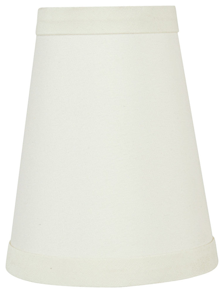 Aspen Creative 32666-X Hardback Empire Clip-On Lamp Shade in White 2 1/2"x4"x5", Pack Set of 2
