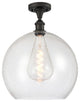 Innovations 516-1C-OB-G124-14 1 Light Semi-Flush Mount, Oil Rubbed Bronze