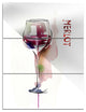 "Red Wine" Glossy Metal Wall Art, 3 Panels, 28"x36"
