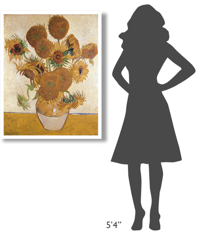"Sunflowers, 1888" Digital Paper Print by Vincent Van Gogh, 31"x38"