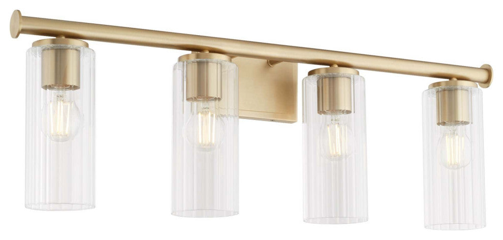 Quorum International 541-4 Mercier 4 Light 32"W Vanity Light - Matte Black