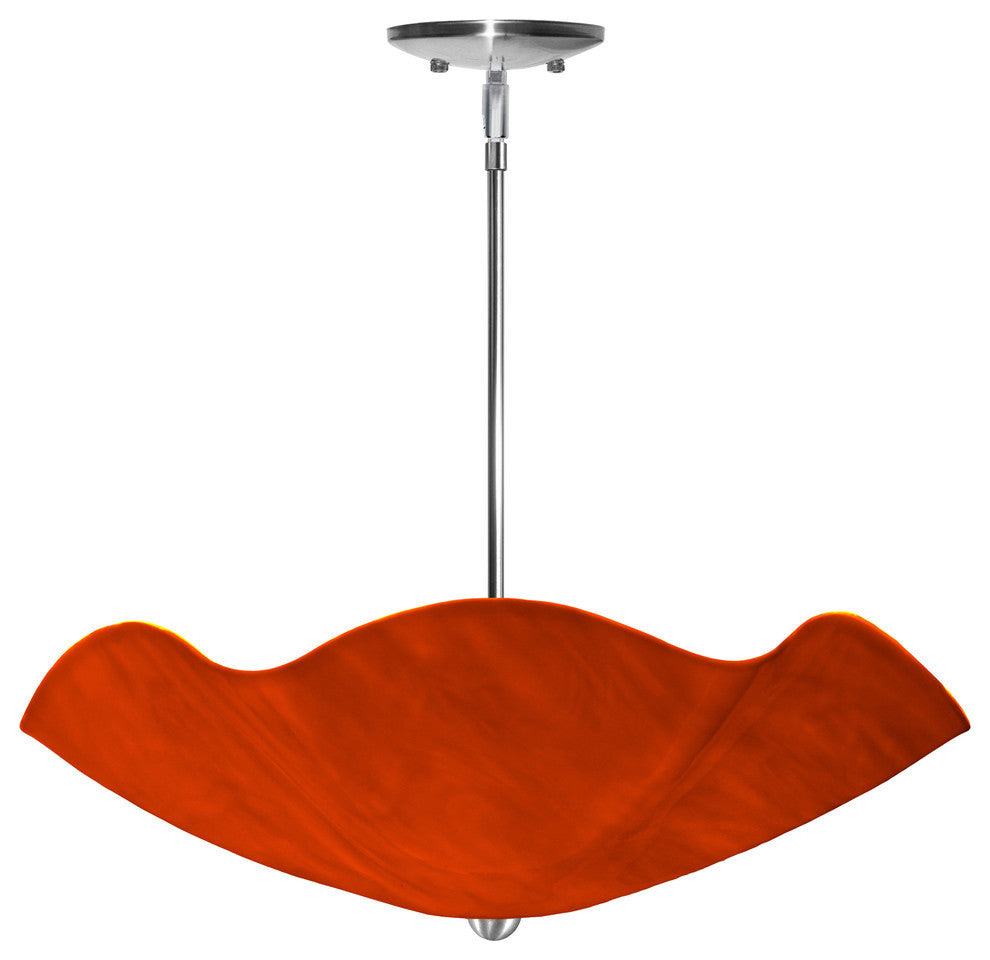 Jezebel Radiance Camellia Chandelier, Tangerine, 66" Drop Height