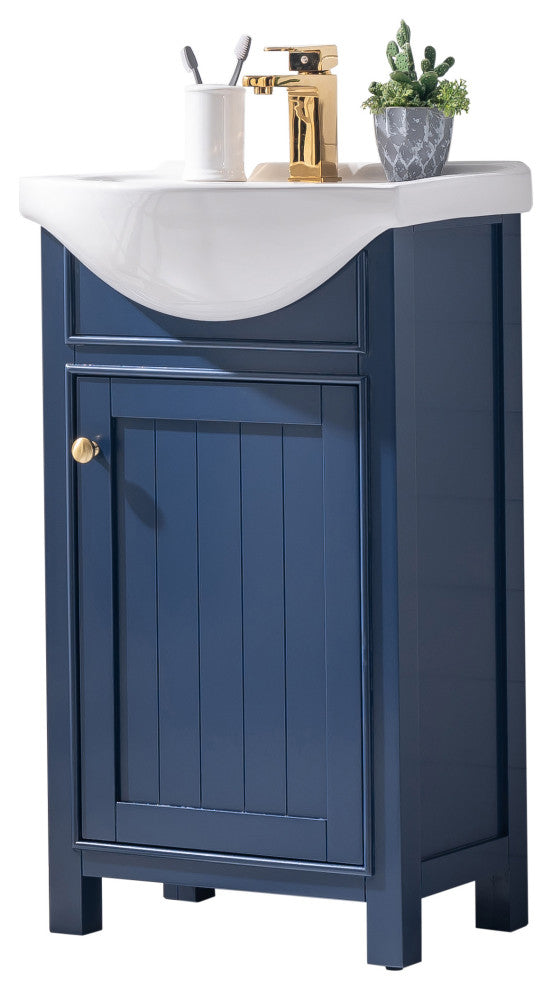 Marian Transitional Blue 20" Single Sink Vanity