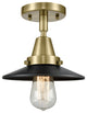 Innovations 447-1C-AB-M6-LED Railroad 1 Light 8" Flush Mount, Antique Brass