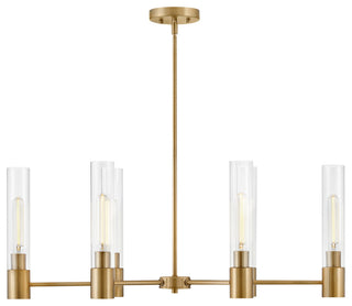 Lark 85406 Shea 6 Light 34"W Linear Chandelier - Lacquered Brass