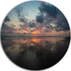 Matapalo In Costa Rica Beach Sunset, Seascape Round Wall Art, 11"