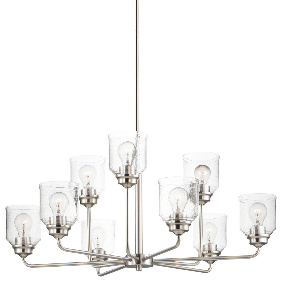 Maxim 12277CD Acadia 9 Light 35"W Chandelier - Satin Nickel