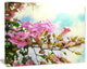 Pink Flowers in Hawaiian Garden, Large Flower Canvas Wall Art, 40"x30"