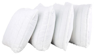 Super Mink Throw Pillow Covers, Set of 4, Bright White