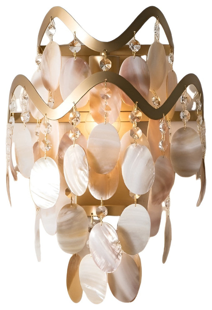 Luxury Wall Lamp in Artistic Style for Living Room, Bedroom, Shell Style, Warm Light