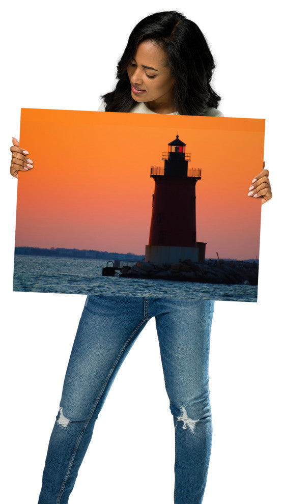 Sunset at Henlopen State Park 3 Landscape Photo Unframed Wall Art Print, 18" X 24"