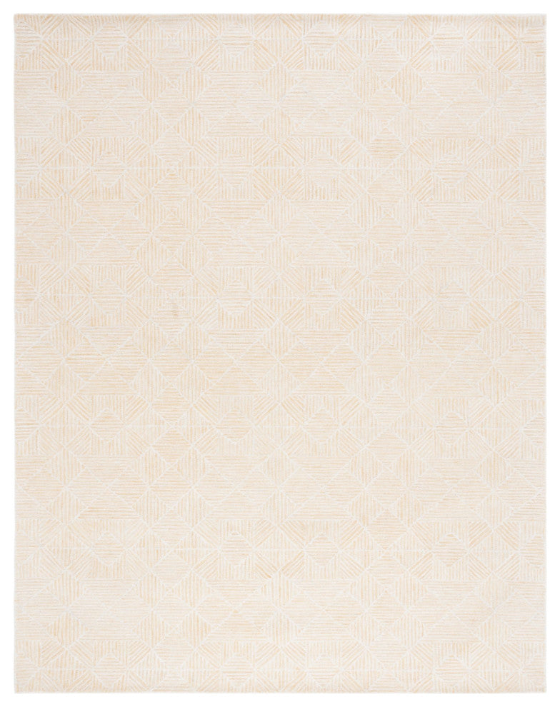 Safavieh Couture Abstract Collection ABT763 Area Rug, Gold/Ivory, 10'x14'