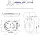 ANZZI White Manual Soft Close Bidet Seat With Dual Nozzle, Elongated Toilets